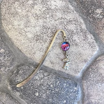 Tulipános maci, pálcás, könyvjelző