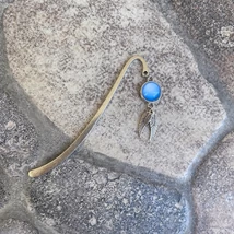 Világoskék angyalszárnyak, pálcás, könyvjelző