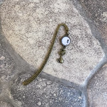 Bronz cica, pálcás, könyvjelző