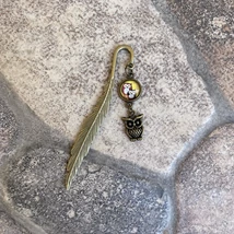 Sárga bagoly, pálcás, könyvjelző