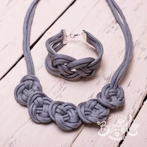 Szürke, csomózott szett