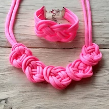 Világos pink csomózott szett