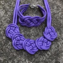 Lila, csomózott szett