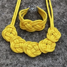 Aranysárga, csomózott szett