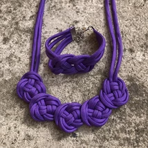 Sötét lila, csomózott szett