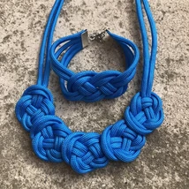 Középkék, csomózott szett