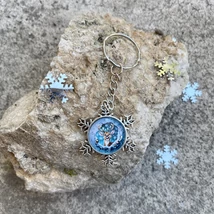 Karácsonyi rénszarvas kulcstartó