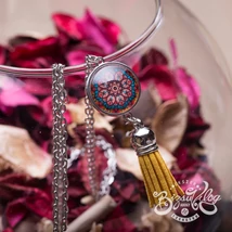 Bronz mandalás, bojtos nyaklánc