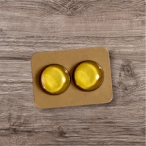 Okker fülbevaló, bronz 12 mm-es alapon
