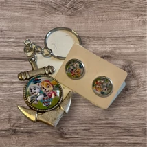 Mesefigurás szett - kulcstartó + fülbevaló