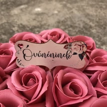 Óvónéninek felirat  - halvány rózsaszín, hosszúkás