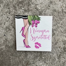 Nőnapi csajos hűtőmágnes
