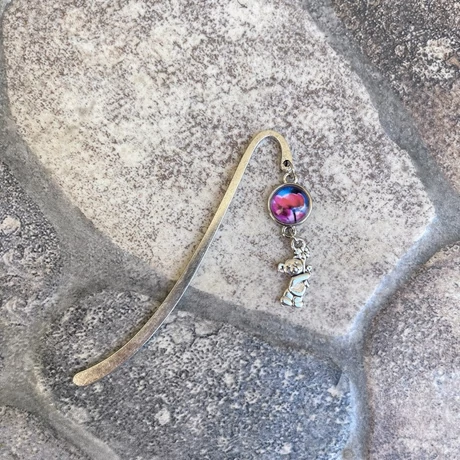 Tulipános maci, pálcás, könyvjelző