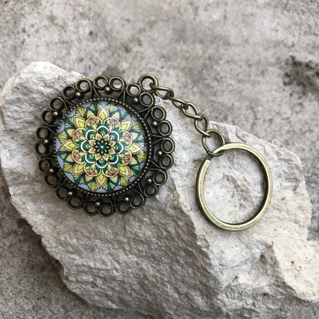 Mandala kulcstartó