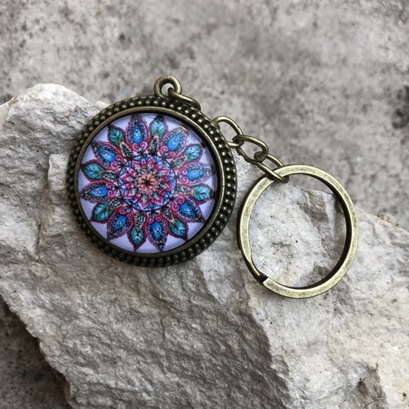 Mandala kulcstartó