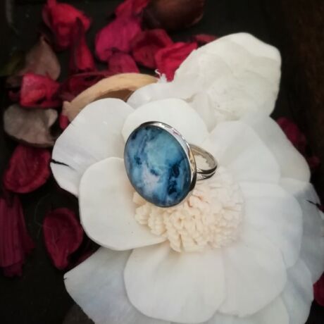 Kék márvány gyűrű
