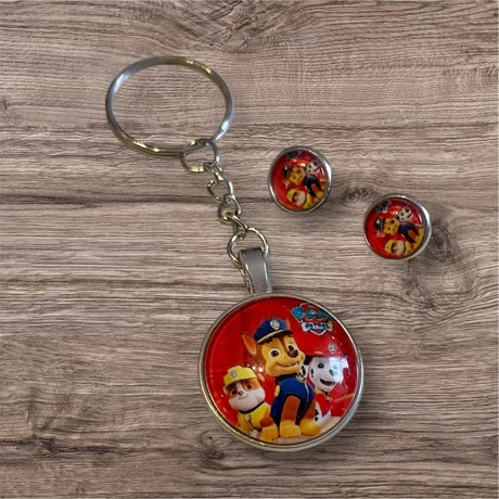 Mesefigurás szett - kulcstartó + fülbevaló