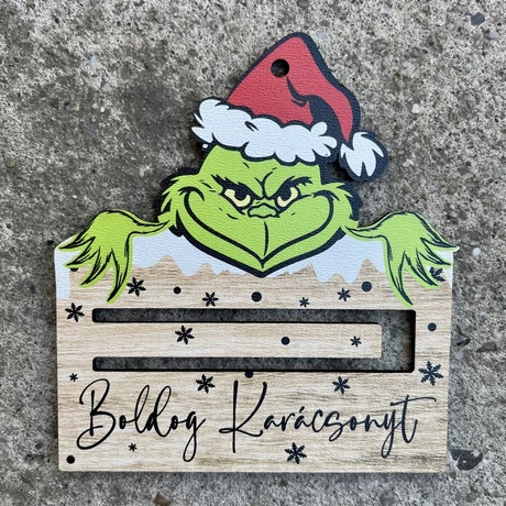 Karácsonyi pénzátadó tábla