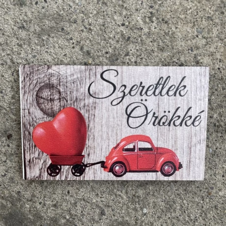 Valentin napi autós hűtőmágnes